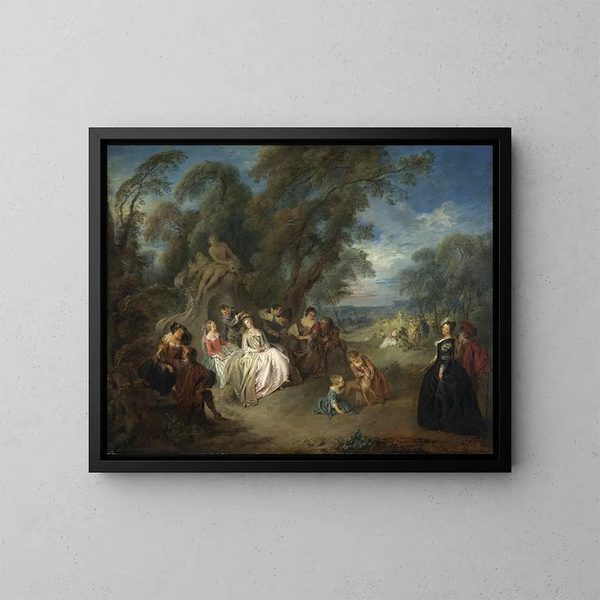 Juhlapäivä - Jean-Baptiste Pater — kehystetty taideteos seinällä