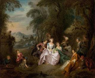 Lepo puistossa - Jean-Baptiste Pater — näkymä teoksesta