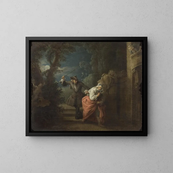 Le cocu battu et content - Jean-Baptiste Pater — kehystetty taideteos seinällä