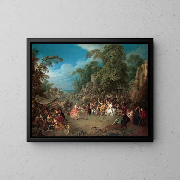 La Foire à Bezons - Jean-Baptiste Pater — kehystetty taideteos seinällä