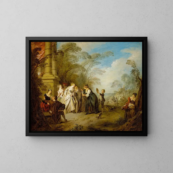 Le devin - Jean-Baptiste Pater — kehystetty taideteos seinällä