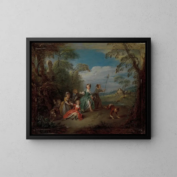 L'Âge d'or - Jean-Baptiste Pater — kehystetty taideteos seinällä