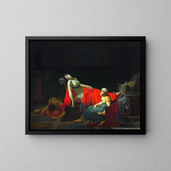 La Mort de Cléopâtre - Jean-Baptiste Regnault — kehystetty taideteos seinällä