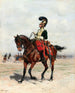 Ratsuväen upseeri - Jean-Baptiste Édouard Detaille — näkymä teoksesta