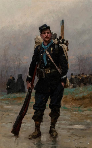 JeanBaptiste douard Detaille - A French infantryman from the FrancoPrussian War.webp