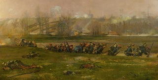 JeanBaptiste douard Detaille - Allant Au Feu A Fragment From The Panorama Of The Battle Of Champigny.webp