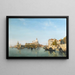 Venetsian La Punta Della Dogana ja Grand Canal -maalaus - Jean-Baptiste van Moer — kehystetty taideteos seinällä
