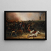 Le Maréchal d'Empire Louis Nicolas Davout Hautaluutakivi järjestää hyökkäyksen Markgrafneusiedlissä Wagramin taistelun aikana - Jean-Charles Langlois — kehystetty taideteos seinällä