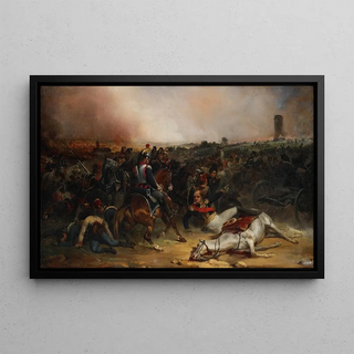 JeanCharles Langlois - Le marchal dEmpire Louis Nicolas Davout tomb de cheval ordonne lassaut de Markgrafneusiedl lors de la bataille de Wagram.webp