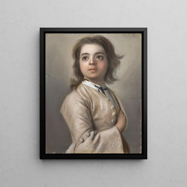 Tutkimus pojan bustosta - Jean-Étienne Liotard — kehystetty taideteos seinällä
