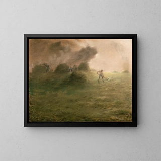 Une tempête pendant la fauche - Jean-François Millet — kehystetty taideteos seinällä