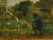 Puutarhakohtaus - Jean-François Millet — näkymä teoksesta