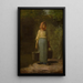 Jeune paysanne revenant du puits - Jean-François Millet — kehystetty taideteos seinällä