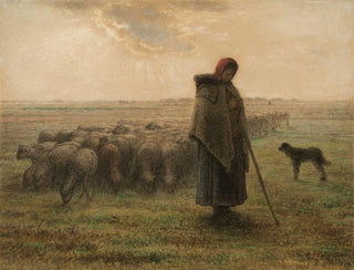 Bergère et son troupeau - Jean-François Millet — näkymä teoksesta