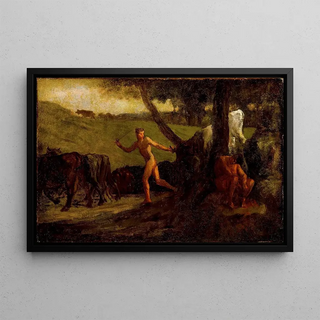 JeanFranois Millet - Study For mercury Leading The Cows of Argus To Water.webp
