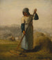 Naismaalaus haravalla - Jean-François Millet — näkymä teoksesta
