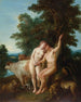 Adam ja Eeva - Jean-François de Troy — näkymä teoksesta