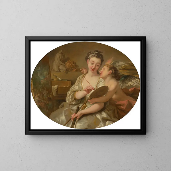 Allégorie de la peinture - Jean-François de Troy — kehystetty taideteos seinällä