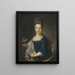 Muotokuva prinsessa Luisa Maria Theresa Stuart 1692-1712 - Jean-François de Troy — kehystetty taideteos seinällä