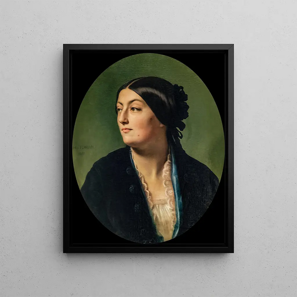 Jeanne Élisabeth dite Isabelle Hittorf - Jean-Hippolyte Flandrin — kehystetty taideteos seinällä