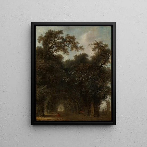 Varjostettu bulevardi - Jean-Honoré Fragonard — kehystetty taideteos seinällä