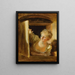 Nuori nainen ikkunassa kumartuneena - Jean-Honoré Fragonard — kehystetty taideteos seinällä