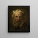 Tête d'un vieil homme - Jean-Honoré Fragonard — kehystetty taideteos seinällä