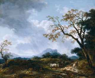Maisema sateenvarjon ohimenevä - Jean-Honoré Fragonard — näkymä teoksesta