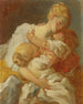 Les Baisers maternels - Jean-Honoré Fragonard — näkymä teoksesta