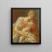 Les Baisers maternels - Jean-Honoré Fragonard — kehystetty taideteos seinällä