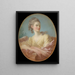 Portrait d'une jeune femme - Jean-Honoré Fragonard — kehystetty taideteos seinällä