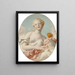 Portrait nimeltä Mademoiselle Marie-Catherine Colombe en Vénus - Jean-Honoré Fragonard — kehystetty taideteos seinällä