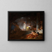 Les Blanchisseuses - Jean-Honoré Fragonard — kehystetty taideteos seinällä