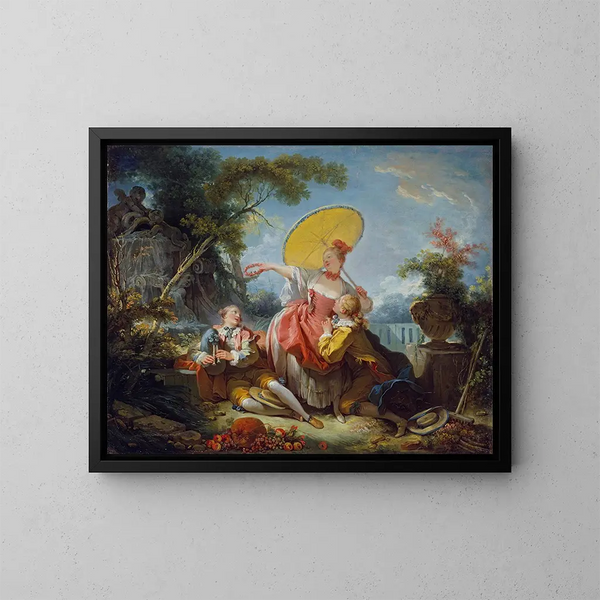 Le Concours musical - Jean-Honoré Fragonard — kehystetty taideteos seinällä