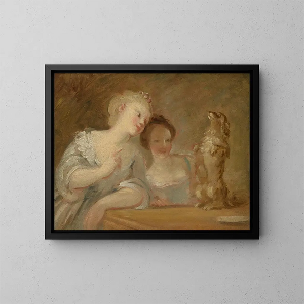 La Performance - Jean-Honoré Fragonard — kehystetty taideteos seinällä