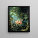 La Balançoire - Jean-Honoré Fragonard — kehystetty taideteos seinällä