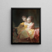 Les Deux Sœurs - Jean-Honoré Fragonard — kehystetty taideteos seinällä