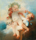 Trois putti couronnés de fleurs - Jean-Honoré Fragonard — näkymä teoksesta