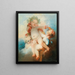 Trois putti couronnés de fleurs - Jean-Honoré Fragonard — kehystetty taideteos seinällä