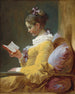 Nuori tyttö lukemassa - Jean-Honoré Fragonard — näkymä teoksesta