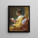 Nuori tyttö lukemassa - Jean-Honoré Fragonard — kehystetty taideteos seinällä