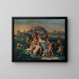 Le triomphe de Galatée - Jean-Jacques-François Monanteuil — kehystetty taideteos seinällä
