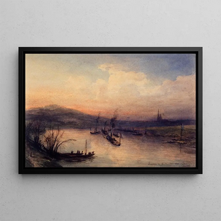 JeanJacques Champin - Le retour des cendres de Napolon Ier 1840 la Seine prs de SaintDenis.webp