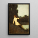 Kylpevä nainen Écho - Jean-Jacques Henner — kehystetty taideteos seinällä