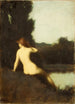 Kylpevä nainen Écho - Jean-Jacques Henner — näkymä teoksesta