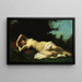 Nymfi metsänäkymässä - Jean-Jacques Henner — kehystetty taideteos seinällä