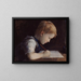 Le petit écrivain - Jean-Jacques Henner — kehystetty taideteos seinällä