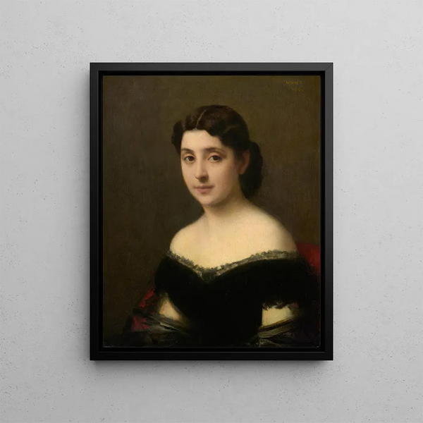 Portrait d'une femme - Jean-Jacques Henner — kehystetty taideteos seinällä