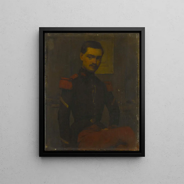Sergent Fourrierin muotokuva - Jean-Jacques Henner — kehystetty taideteos seinällä