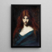 Punapäisen nuoren tytön muotokuva - Jean-Jacques Henner — kehystetty taideteos seinällä